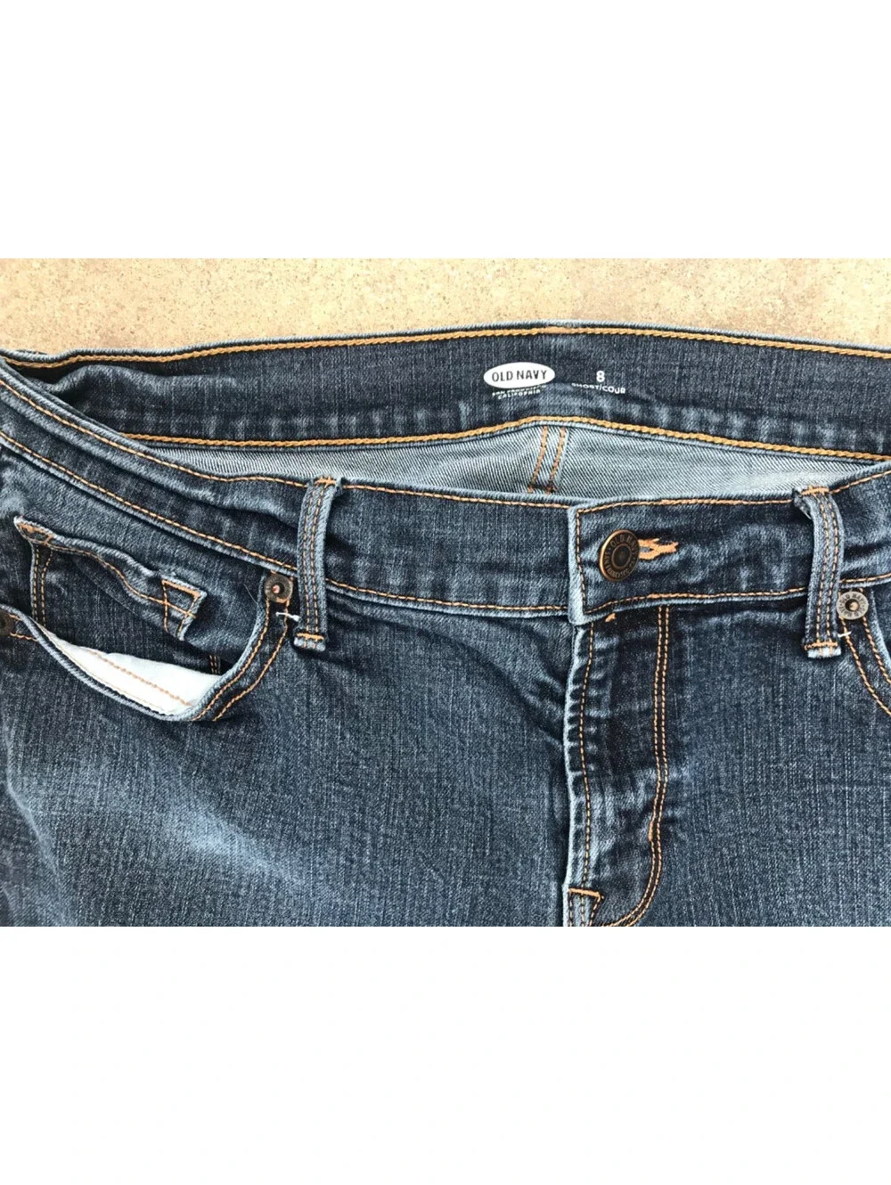 Old Navy Original Mid Rise Skinny Stretch Jeans Medium Wash Womens 8 Short